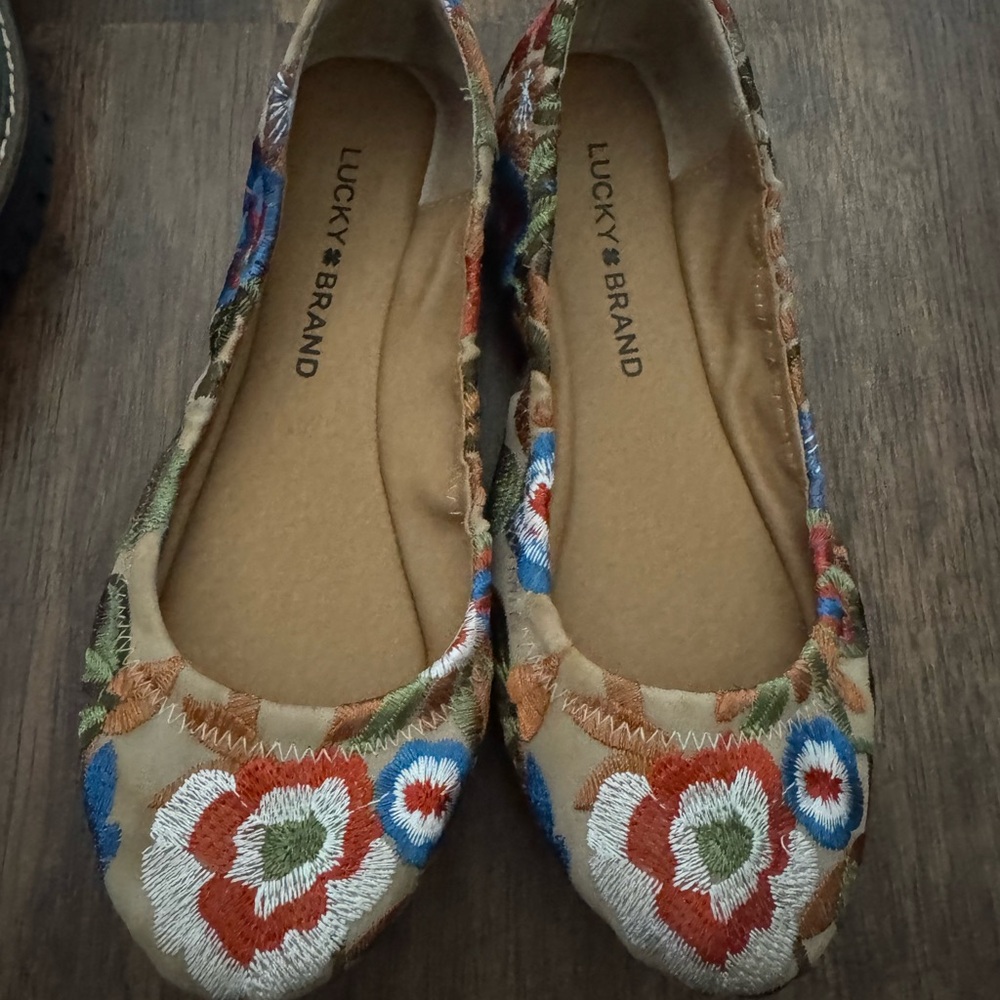Lucky Brand Women's Floral Embroidered Flats - Multicolor